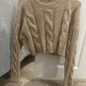 Cable Knit Beige Sweater